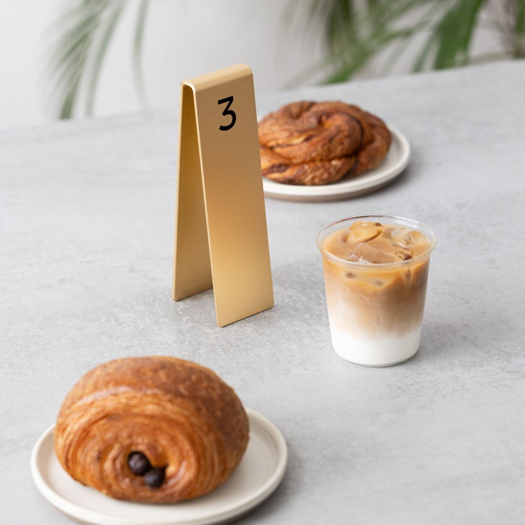 Bronze Table Number Stackers For Cafes