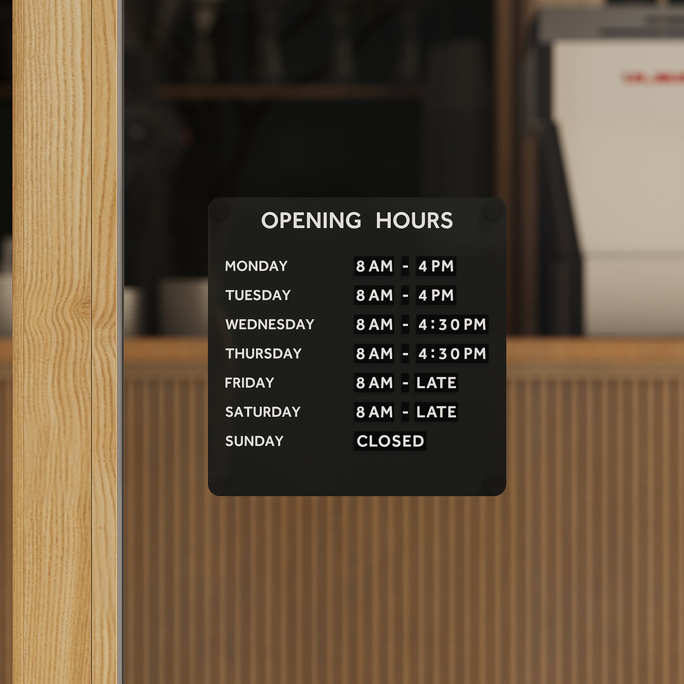 Opening Hours Sign | Shop Hours Sign | George & Willy – George and Willy