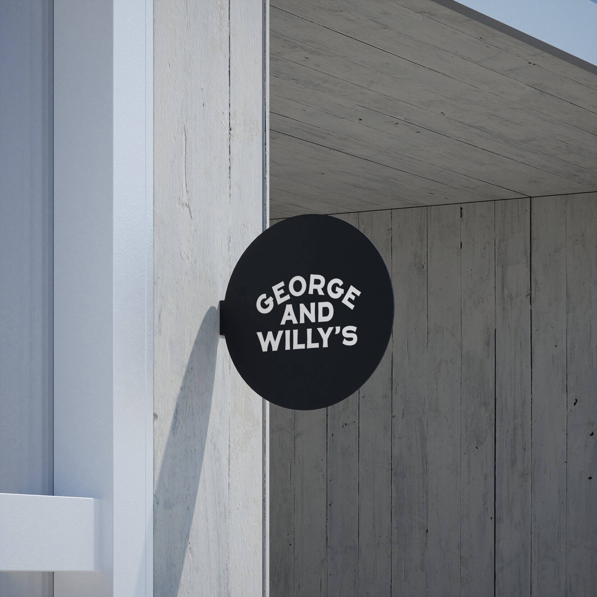 Circle Blade Sign - George and Willy