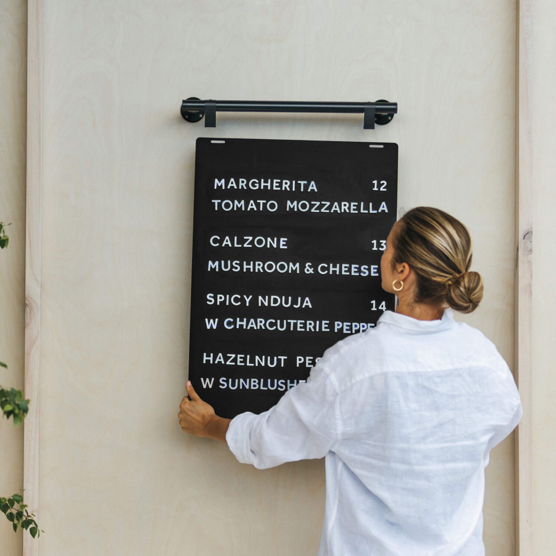 Hanging Menu Board. - George and Willy