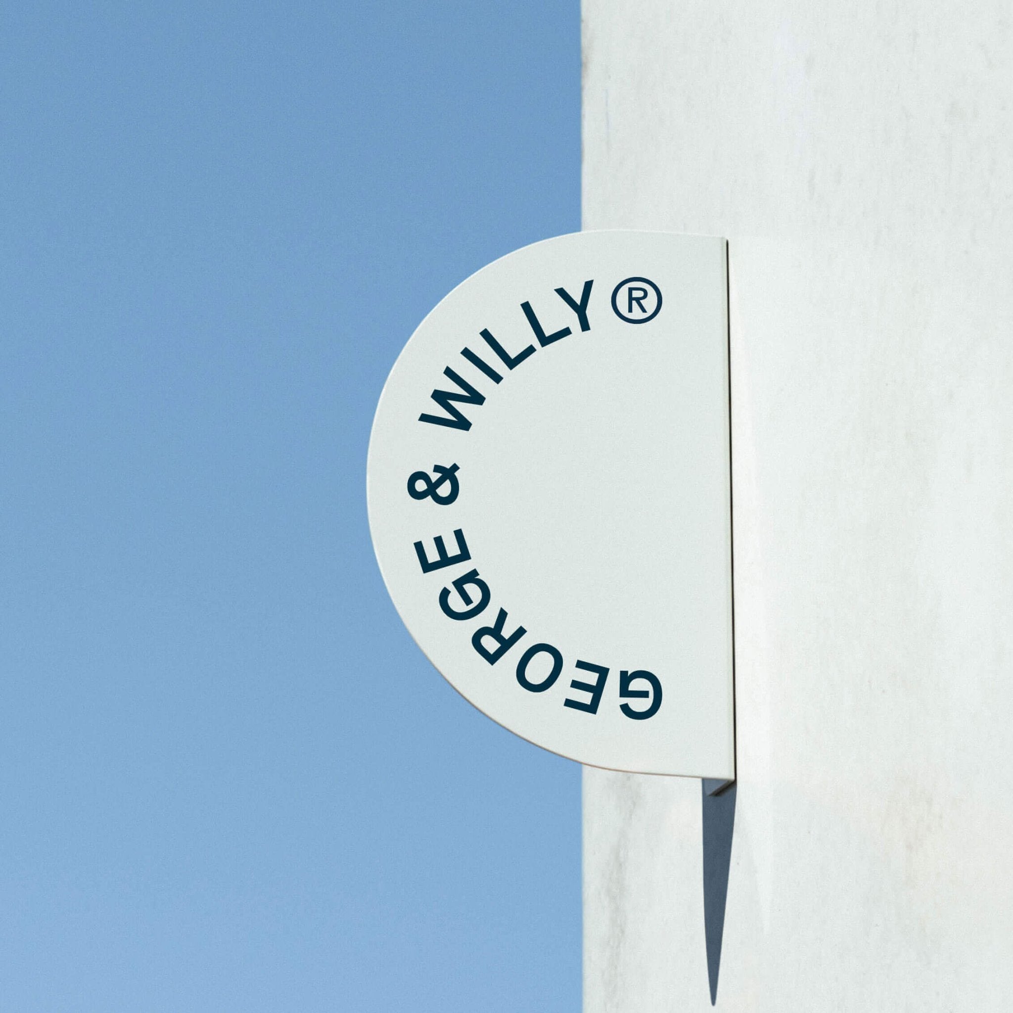 Half Round Blade Sign - George and Willy