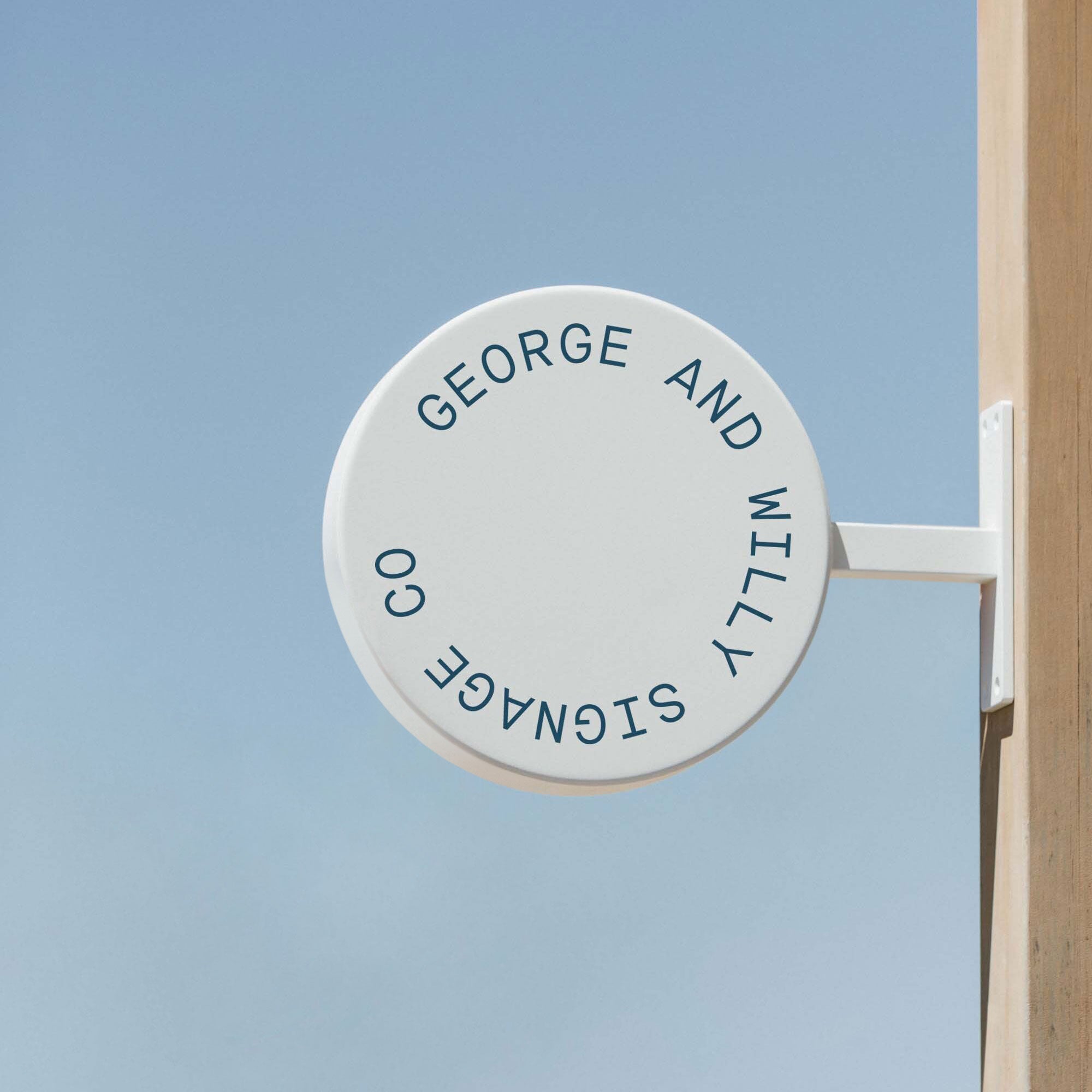 Round Sign - George and Willy