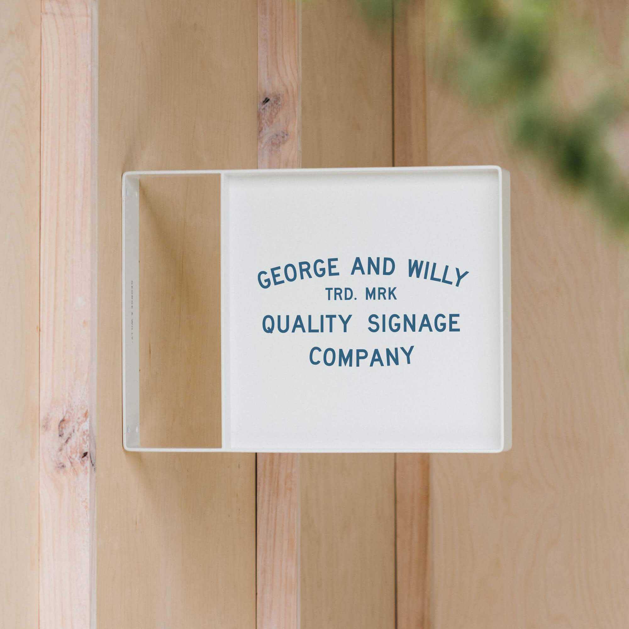 Square Panel Sign - George and Willy